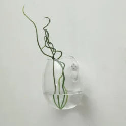 3 Pack - Egg Shaped Glass Wall Vase - Indoor Wall Mounted Planters - Hanging Terrariums 31 3 Pack - Egg Shaped Glass Wall Vase - Indoor Wall Mounted Planters - Hanging Terrariums -Home Decor Promotional Store GLAS VASE003 TEAR CLR D24