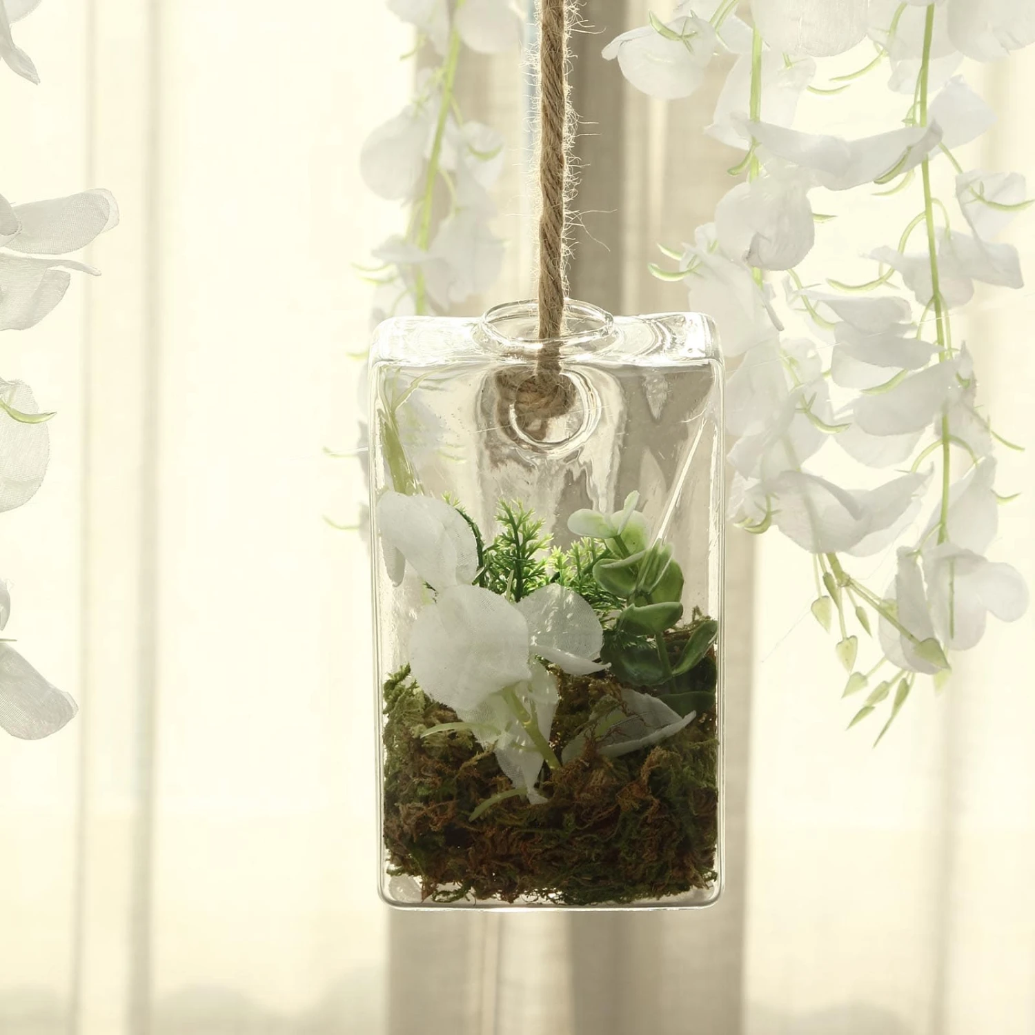 3 Pack - Trapezoid Glass Wall Vase - Indoor Wall Mounted Planters - Hanging Terrariums 18 3 Pack - Trapezoid Glass Wall Vase - Indoor Wall Mounted Planters - Hanging Terrariums - Image 18