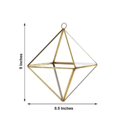 Diamond Prism Hanging Gold Metal Geometric Glass Terrarium, Multipurpose Air Plants Holder 9" -Home Decor Promotional Store GLAS VASE009 GOLD 98.progressive f2efeff8 24dc 48b1 80c8 ad9d263e584d