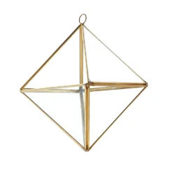 Diamond Prism Hanging Gold Metal Geometric Glass Terrarium, Multipurpose Air Plants Holder 9" -Home Decor Promotional Store GLAS VASE009 GOLD 99.progressive 1932b48d 9735 469c 8d79 50b67ce87462