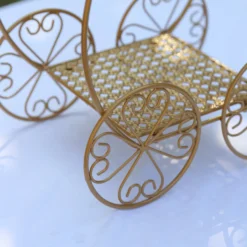 2-Tier Gold Metal Princess Carriage Dessert Display Stand, Cinderella Carriage Pedestal Riser - 14" 23 2-Tier Gold Metal Princess Carriage Dessert Display Stand, Cinderella Carriage Pedestal Riser - 14" -Home Decor Promotional Store Gold Metal Princess Carriage Cupcake Dessert Display Stand 12