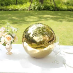 Gold Stainless Steel Gazing Globe Mirror Ball, Reflective Shiny Hollow Garden Spheres 28 Gold Stainless Steel Gazing Globe Mirror Ball, Reflective Shiny Hollow Garden Spheres -Home Decor Promotional Store Gold Stainless Steel Gazing Globe Mirror Ball 3 61d5ff20 b72a 45aa 8373 ccf68c69a28a