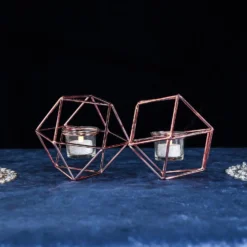 Geometric Candle Holder Set - Linked Metal Geometric Centerpieces With Votive Glass Holders 11" -Home Decor Promotional Store IRON CAND 010 054 D05.progressive 763e14c3 5b62 470b 8e80 e88393710efb