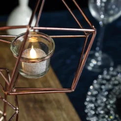 Linked Geometric Tealight Candle Holder Set With Votive Glass Holders 25" Tall -Home Decor Promotional Store IRON CAND 011 054 D010.progressive fdd08e7c 8051 4534 ba79 a0609568708c