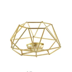 Set Of 2 Metal Hexagon Candle Holder Set, Geometric Table Centerpiece 4"/3" -Home Decor Promotional Store IRON CAND 013 GOLD D10.progressive dfe313ab 8560 447a a6c2 469d35c5093c