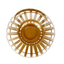 Gold Metal Open Weave Basket Candle Lantern Indoor/Patio Centerpiece With Handle - 17" Tall -Home Decor Promotional Store IRON CAND 017 M GOLD D07.progressive 70bf4314 312c 42ea 86e1 c232e1827c6c