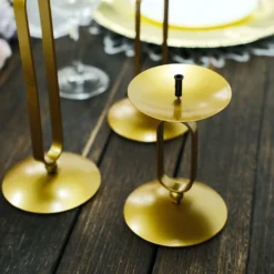 Set Of 3 | Gold Metal Oval Frame Pillar Candle Holder Stands, Geometric Table Centerpieces - Assorted Sizes -Home Decor Promotional Store IRON CAND PL001 SET GOLD D05.progressive 75e55020 3fae 4b3d 9b8d 638c9d8f05c0