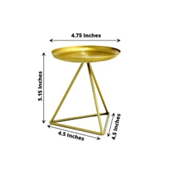 2 Pack Gold Metal Triangle Base Pillar Candle Holder Stands, Geometric Candle Centerpieces 5" -Home Decor Promotional Store IRON CAND PL002 M GOLD 98.progressive 7eb6a0ad d738 4984 a753 0a9fda65e29f
