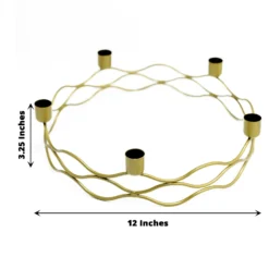5 Arm Gold Metal Taper Candle Wreath Candelabra Candlestick Holder - 12" Round 17 5 Arm Gold Metal Taper Candle Wreath Candelabra Candlestick Holder - 12" Round -Home Decor Promotional Store IRON CAND TP001 L GOLD 98.progressive bf542e78 beba 4a08 90ef fa85b23e1c9a