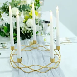 5 Arm Gold Metal Taper Candle Wreath Candelabra Candlestick Holder - 12" Round 11 5 Arm Gold Metal Taper Candle Wreath Candelabra Candlestick Holder - 12" Round -Home Decor Promotional Store IRON CAND TP001 L GOLD D03.progressive 388724e8 41ef 4e2b b172 4d7fc2f9b706