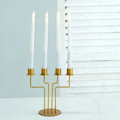 2 Pack Gold Metal Geometric Taper Candle Candelabra Holder Centerpiece 8" 4 Arm 14 2 Pack Gold Metal Geometric Taper Candle Candelabra Holder Centerpiece 8" 4 Arm -Home Decor Promotional Store IRON CAND TP006 GOLD 01.progressive fddc1389 5b51 44ab bc17 ccc377d713c2