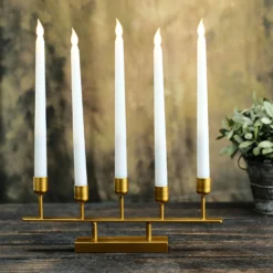 2 Pack Gold Metal 5-Arm Linear Taper Candle Holder Candelabra 12" -Home Decor Promotional Store IRON CAND TP008 GOLD 02.progressive 2e07fd2f 2440 4404 94d5 2f4fcccbf2d4