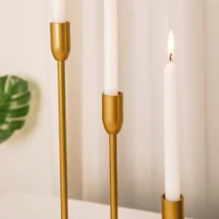 Set Of 3 | Gold Metal Taper Candle Holder Set With Weighted Base - 9"/13"/16" 18 Set Of 3 | Gold Metal Taper Candle Holder Set With Weighted Base - 9"/13"/16" -Home Decor Promotional Store IRON CAND TP010 SET GOLD D03.progressive 24f4985e fbff 4ca6 a2eb ceeff41155ea