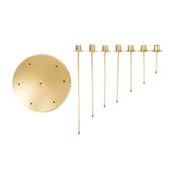 Vintage Gold Metal Taper Candle Holder Centerpiece, Round Tabletop Candelabra 32 Vintage Gold Metal Taper Candle Holder Centerpiece, Round Tabletop Candelabra -Home Decor Promotional Store IRON CAND TP012 7 GOLD D10