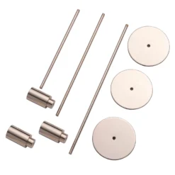 Set Of 3 | Gold Metal Taper Candle Stands With Round Solid Base, Decorative Candlestick Holder Set - 9",10",13" -Home Decor Promotional Store IRON CAND TP016 GOLD D10