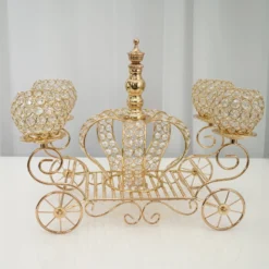 Gold Metal 4-Arm Crystal Cinderella Carriage Candle Holder Centerpiece 18" -Home Decor Promotional Store IRON COACH 03 GOLD D02 a600af9a 53fb 4145 8497 3074e52d2f3a