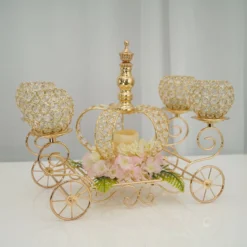 Gold Metal 4-Arm Crystal Cinderella Carriage Candle Holder Centerpiece 18" -Home Decor Promotional Store IRON COACH 03 GOLD D05 bfb721d7 afde 4de6 8709 4470ca86cb68
