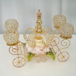 Gold Metal 4-Arm Crystal Cinderella Carriage Candle Holder Centerpiece 18" -Home Decor Promotional Store IRON COACH 03 GOLD D07 66bfddfb ca1a 4773 a455 8862a637f27a