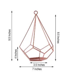 2 Pack Metal Pentagon Tealight Candle Holders, Open Frame Geometric Flower Stand 9" -Home Decor Promotional Store IRON HOLD 001 054 98