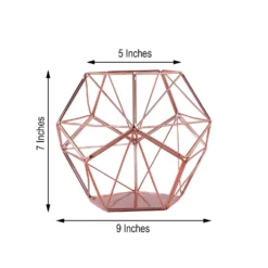Metal Pentagon Prism Tealight Candle Holder, Open Frame Geometric Flower Stand 7" -Home Decor Promotional Store IRON HOLD 003 054 98.progressive 7c85c9ce 2e09 4643 a420 1299921e0e81