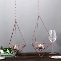 Set Of 2 | Hanging Diamond Tealight Candle Holders, Open Frame Metal Geometric Flower Terrariums - 12", 15" 24 Set Of 2 | Hanging Diamond Tealight Candle Holders, Open Frame Metal Geometric Flower Terrariums - 12", 15" -Home Decor Promotional Store IRON HOLD 006 054 02.progressive bf384cc2 f687 4b3f 88cc c73584d347f2