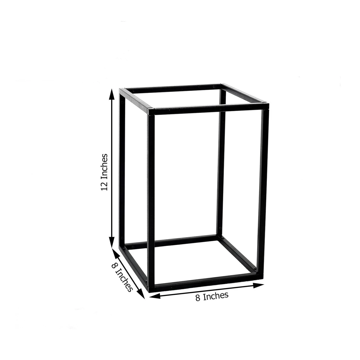 Rectangular Matte Black Metal Flower Stand, Geometric Centerpiece Vases 15 Rectangular Matte Black Metal Flower Stand, Geometric Centerpiece Vases - Image 15