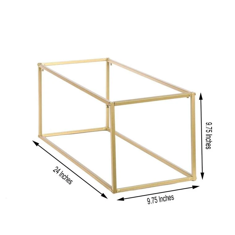 Rectangular Gold Metal Home Accent Flower Stand, Geometric Centerpiece Vases 18 Rectangular Gold Metal Home Accent Flower Stand, Geometric Centerpiece Vases - Image 18