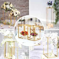 Rectangular Gold Metal Home Accent Flower Stand, Geometric Centerpiece Vases 22 Rectangular Gold Metal Home Accent Flower Stand, Geometric Centerpiece Vases -Home Decor Promotional Store IRON STND01 EBC1.progressive eab45421 6f6f 467f b258 a0eb8d60254d