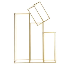 Rectangular Gold Metal Home Accent Flower Stand, Geometric Centerpiece Vases 25 Rectangular Gold Metal Home Accent Flower Stand, Geometric Centerpiece Vases -Home Decor Promotional Store IRON STND01 GOLD SET01 D09.progressive c06ceef7 938b 41a4 8864 0b3e37ad9a30