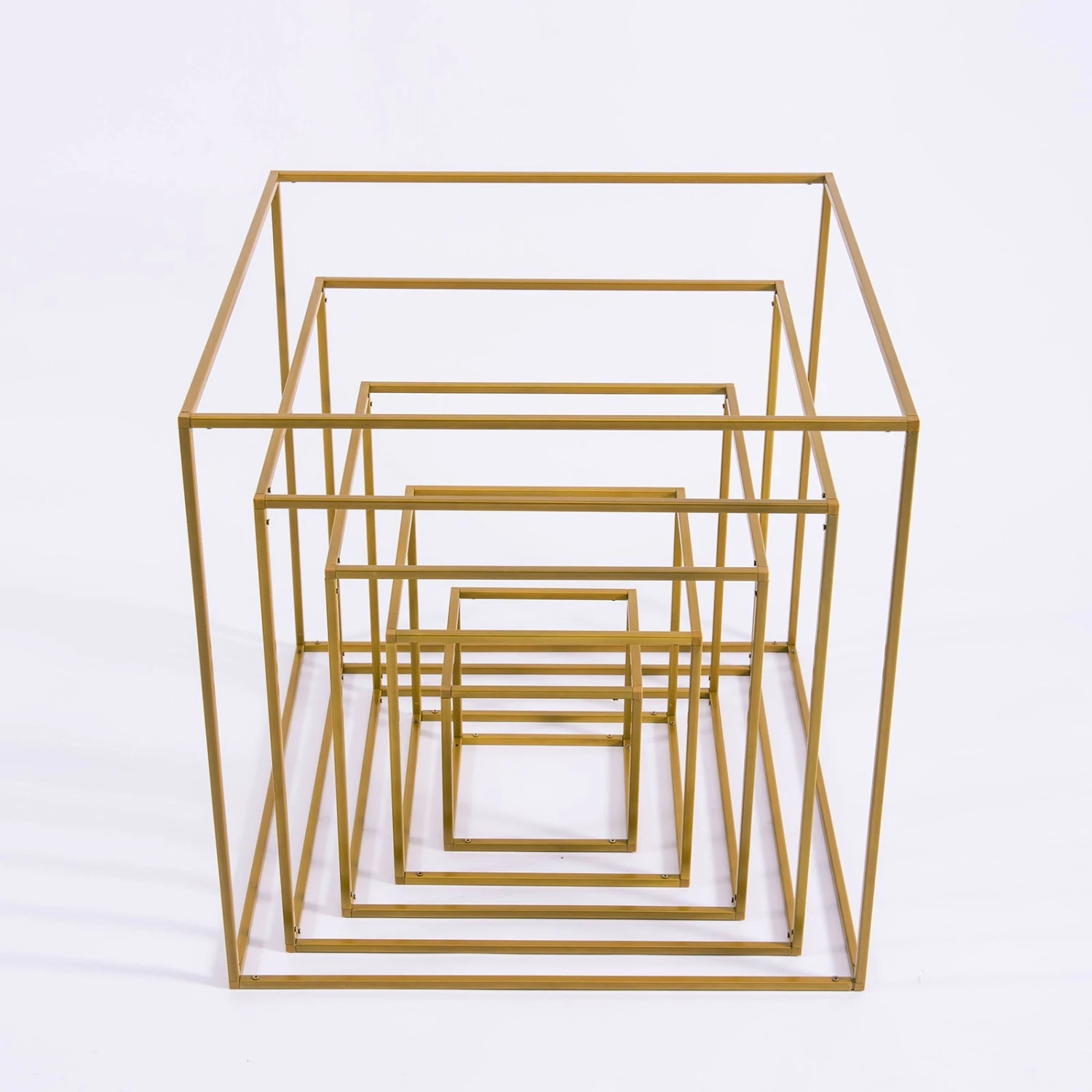 2 Pack Square Gold Metal Home Accent Flower Stand, Geometric Centerpiece Vases 9 2 Pack Square Gold Metal Home Accent Flower Stand, Geometric Centerpiece Vases - Image 9