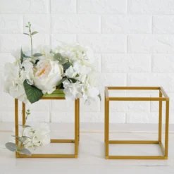 2 Pack Square Gold Metal Home Accent Flower Stand, Geometric Centerpiece Vases 31 2 Pack Square Gold Metal Home Accent Flower Stand, Geometric Centerpiece Vases -Home Decor Promotional Store IRON STND02 8 GOLD D13 21dd1d92 de8e 4a27 889e bad8a1f28bab