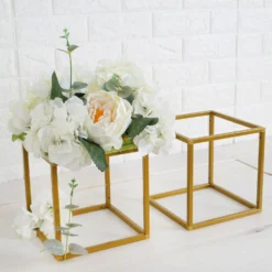 2 Pack Square Gold Metal Home Accent Flower Stand, Geometric Centerpiece Vases 32 2 Pack Square Gold Metal Home Accent Flower Stand, Geometric Centerpiece Vases -Home Decor Promotional Store IRON STND02 8 GOLD D14 9f90dd08 b6c6 42cf 8f4e 4cef281fac8c