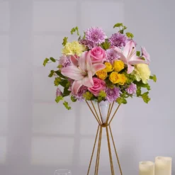 Reversible Gold Metal Geometric Flower Vase Stands, Pedestal Columns Centerpiece -Home Decor Promotional Store IRON STND04 S GOLD D03.progressive ac11a13a 6698 4b6d bea5 89bc7f73c397