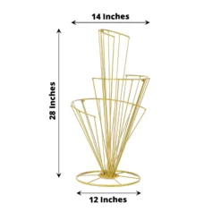 Gold Metal Spiral Shaped Flower Frame Table Centerpiece, Floral Display Stand 28" Tall -Home Decor Promotional Store IRON STND10 28 GOLD 98