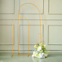 Gold Metal Spiral Shaped Flower Frame Table Centerpiece, Floral Display Stand 28" Tall -Home Decor Promotional Store IRON STND10 28 GOLD D08