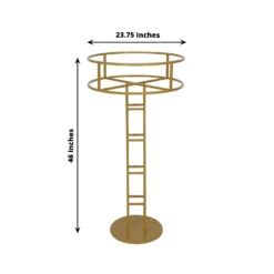 Gold Metal Large Open Frame Floral Riser Centerpiece, Grand Halo Top Flower Display Stand Pedestal 46" Tall 17 Gold Metal Large Open Frame Floral Riser Centerpiece, Grand Halo Top Flower Display Stand Pedestal 46" Tall -Home Decor Promotional Store IRON STND11 46 GOLD 98