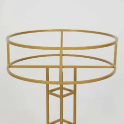 Gold Metal Large Open Frame Floral Riser Centerpiece, Grand Halo Top Flower Display Stand Pedestal 46" Tall 15 Gold Metal Large Open Frame Floral Riser Centerpiece, Grand Halo Top Flower Display Stand Pedestal 46" Tall -Home Decor Promotional Store IRON STND11 46 GOLD D05