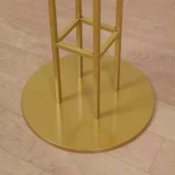 Gold Metal Large Open Frame Floral Riser Centerpiece, Grand Halo Top Flower Display Stand Pedestal 46" Tall 16 Gold Metal Large Open Frame Floral Riser Centerpiece, Grand Halo Top Flower Display Stand Pedestal 46" Tall -Home Decor Promotional Store IRON STND11 46 GOLD D06