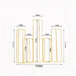 Set Of 5 Conjoined Gold Frame Test Tube Hydroponic Vases, Geometric Table Centerpieces 12" -Home Decor Promotional Store IRON VASE 011 12 GOLD 98.progressive 7b0a9ab0 bdef 4e9c 9f54 2a025bca8d29