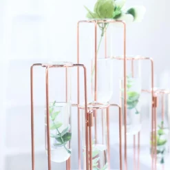 Set Of 5 Conjoined Frame Test Tube Hydroponic Vases, Geometric Table Centerpieces 15" -Home Decor Promotional Store IRON VASE 011 15 054 D09.progressive 0a3dc041 fbfd 46de b13f d8fdeb12ab7f