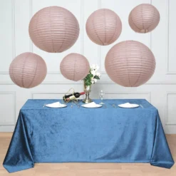 Set Of 6 - Hanging Paper Lanterns, Round Assorted Size - 16", 20", 24" 37 Set Of 6 - Hanging Paper Lanterns, Round Assorted Size - 16", 20", 24" -Home Decor Promotional Store LANT 001 1624 080 02