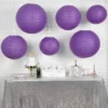 Set Of 6 - Hanging Paper Lanterns, Round Assorted Size - 16", 20", 24"