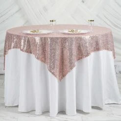 60"x60" Duchess Sequin Tablecloth Overlay, Square Table Overlay 29 60"x60" Duchess Sequin Tablecloth Overlay, Square Table Overlay -Home Decor Promotional Store LAY60 02 046 01 6c754eba fa3d 4d78 829c 9251ed47bd87