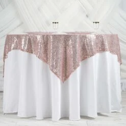 60"x60" Duchess Sequin Tablecloth Overlay, Square Table Overlay 30 60"x60" Duchess Sequin Tablecloth Overlay, Square Table Overlay -Home Decor Promotional Store LAY60 02 046 02 7000b66f 49a6 43e2 8afe 5faa466a470b