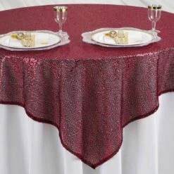 60"x60" Duchess Sequin Tablecloth Overlay, Square Table Overlay 35 60"x60" Duchess Sequin Tablecloth Overlay, Square Table Overlay -Home Decor Promotional Store LAY60 02 BURG D18 grande.progressive 39b8f027 ada6 44e5 8153 ca73682bd681
