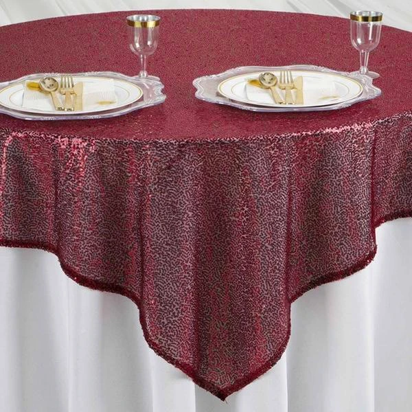 60"x60" Duchess Sequin Tablecloth Overlay, Square Table Overlay 16 60"x60" Duchess Sequin Tablecloth Overlay, Square Table Overlay - Image 16