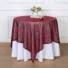 60"x60" Duchess Sequin Tablecloth Overlay, Square Table Overlay