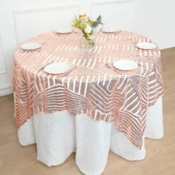 72" Square Diamond Glitz Sequin Table Overlay Topper 32 72" Square Diamond Glitz Sequin Table Overlay Topper -Home Decor Promotional Store LAY72 02G 046 02