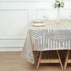 72" Square Diamond Glitz Sequin Table Overlay Topper 25 72" Square Diamond Glitz Sequin Table Overlay Topper -Home Decor Promotional Store LAY72 02G CHMP D04