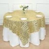 72" Square Diamond Glitz Sequin Table Overlay Topper